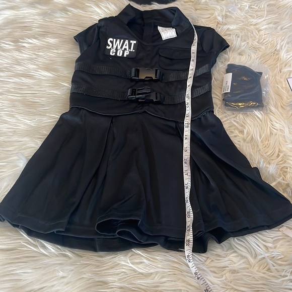 Girls 3 piece SWAT cop police woman black navy Halloween costume sz S cop woman - Picture 13 of 16